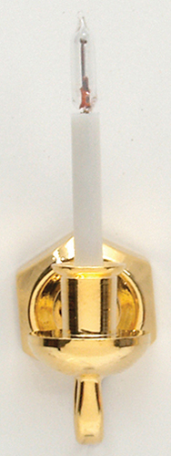 Dollhouse Miniature Single Candle Wall Sconce W/Bi-Pin Bulb